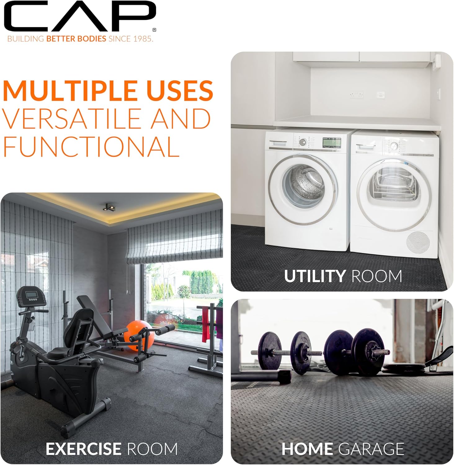 CAP Barbell Interlocking EVA Foam Exercise Puzzle Mat Home Gym Flooring | Multiple Options